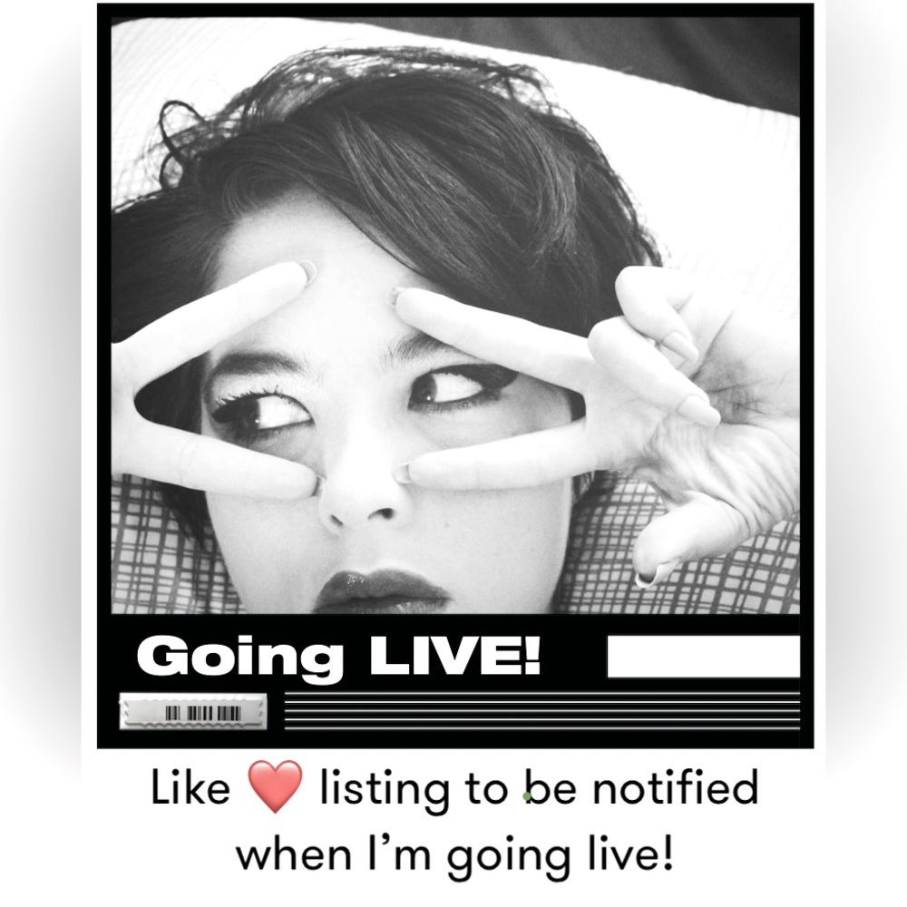 Please like this listing to be notified when I am live!